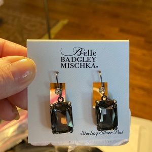 NWT Belle Badgley Mischka brown drop earrings